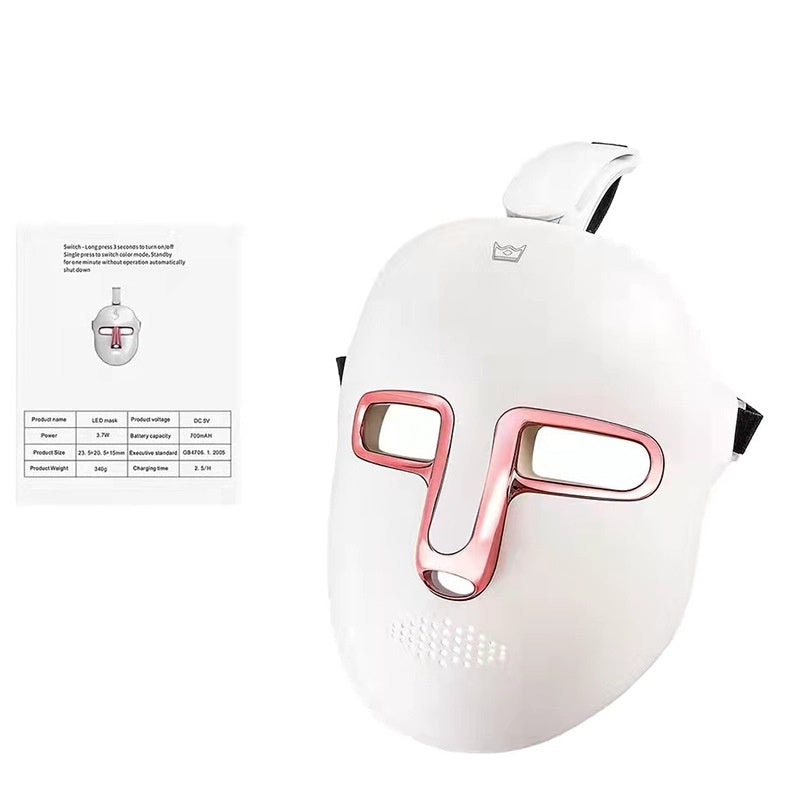 Máscara LED Facial 7 Colores — Terapia de Fotones con Luz Roja